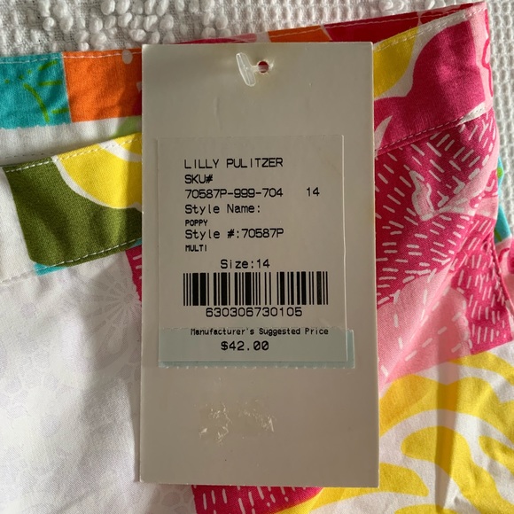 Vintage HighWaisted Patchwork Short Lilly Pulitzer - Picture 4 of 6